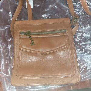 Fossil Tan Leather Interior with Zipper